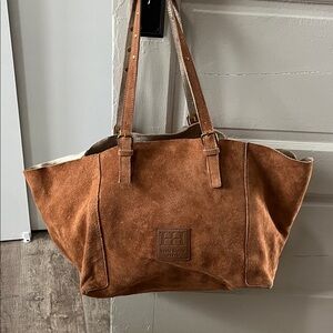 Haute Hippie Tan Suede Tote Bag